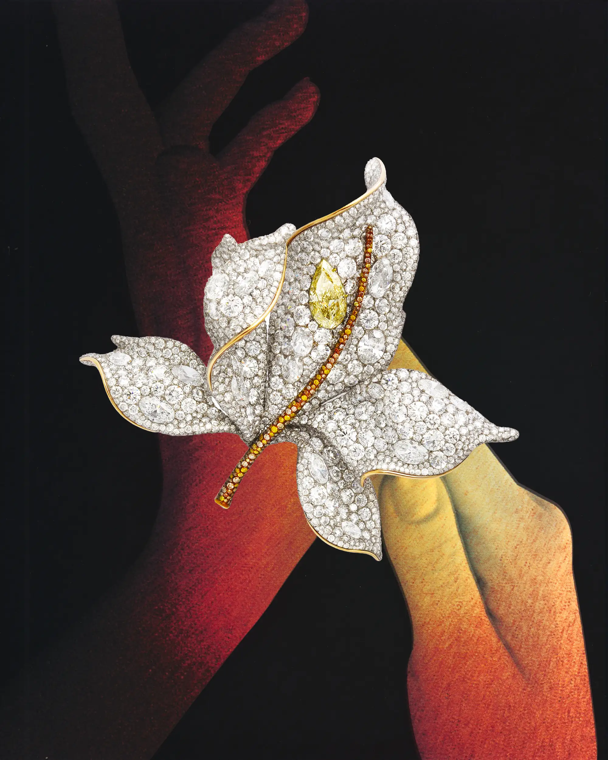 A diamond leaf broach