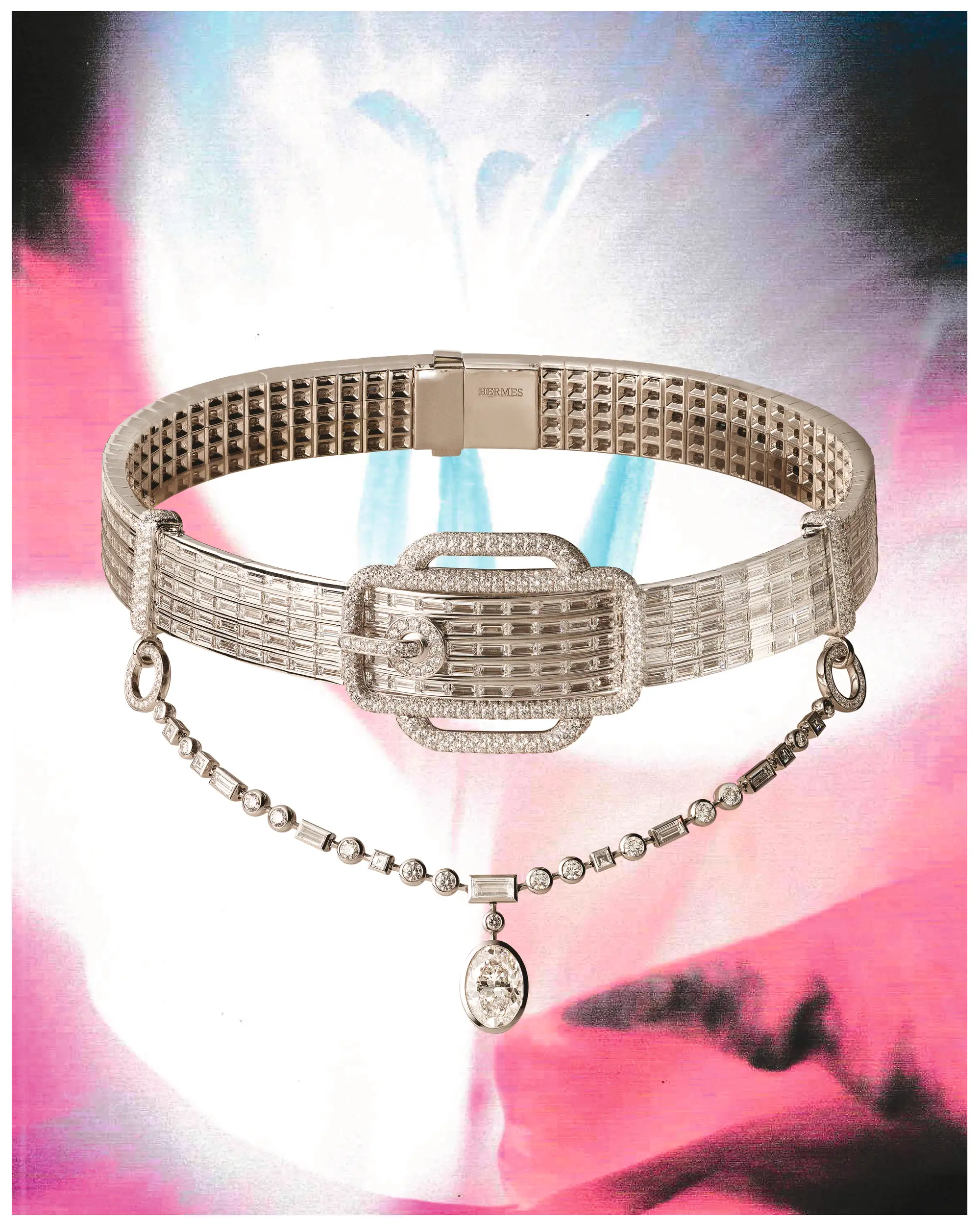A Herm&amp;egrave;s diamond choker