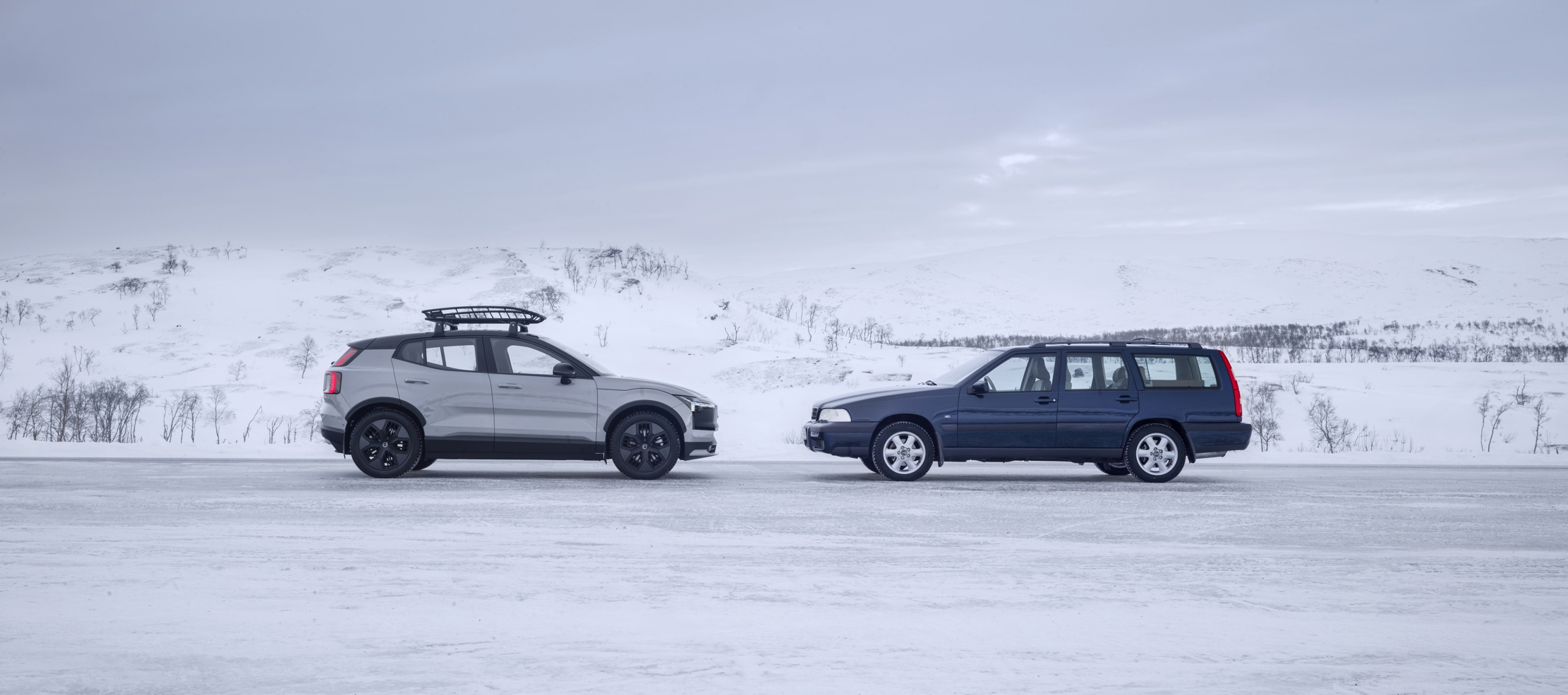 The Volvo EX30 XC faces off with the original V70 XC from 1997