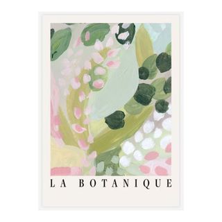 A green and pink art print