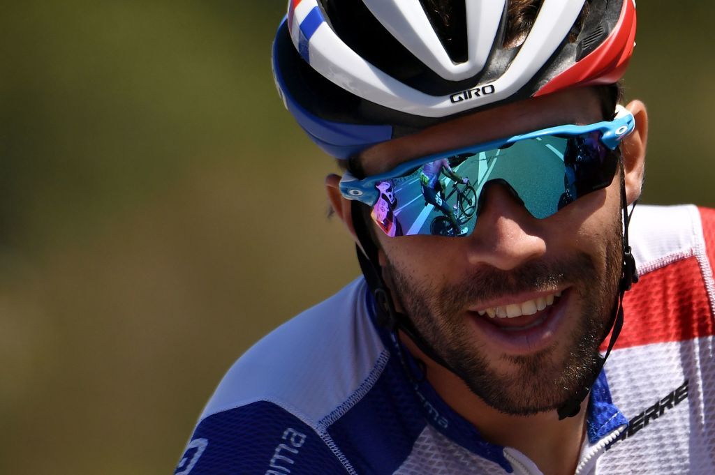 Team GroupamaFDJ rider Frances Thibaut Pinot rides during the 5th stage of the 107th edition of the Tour de France cycling race 185 km between Gap and Privas on September 2 2020 Photo by Marco Bertorello AFP Photo by MARCO BERTORELLOAFP via Getty Images