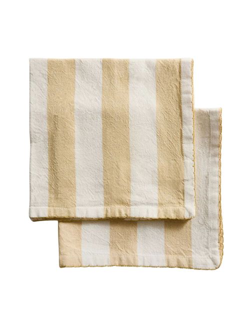 Pack of Dyed Thread Striped Napkins 