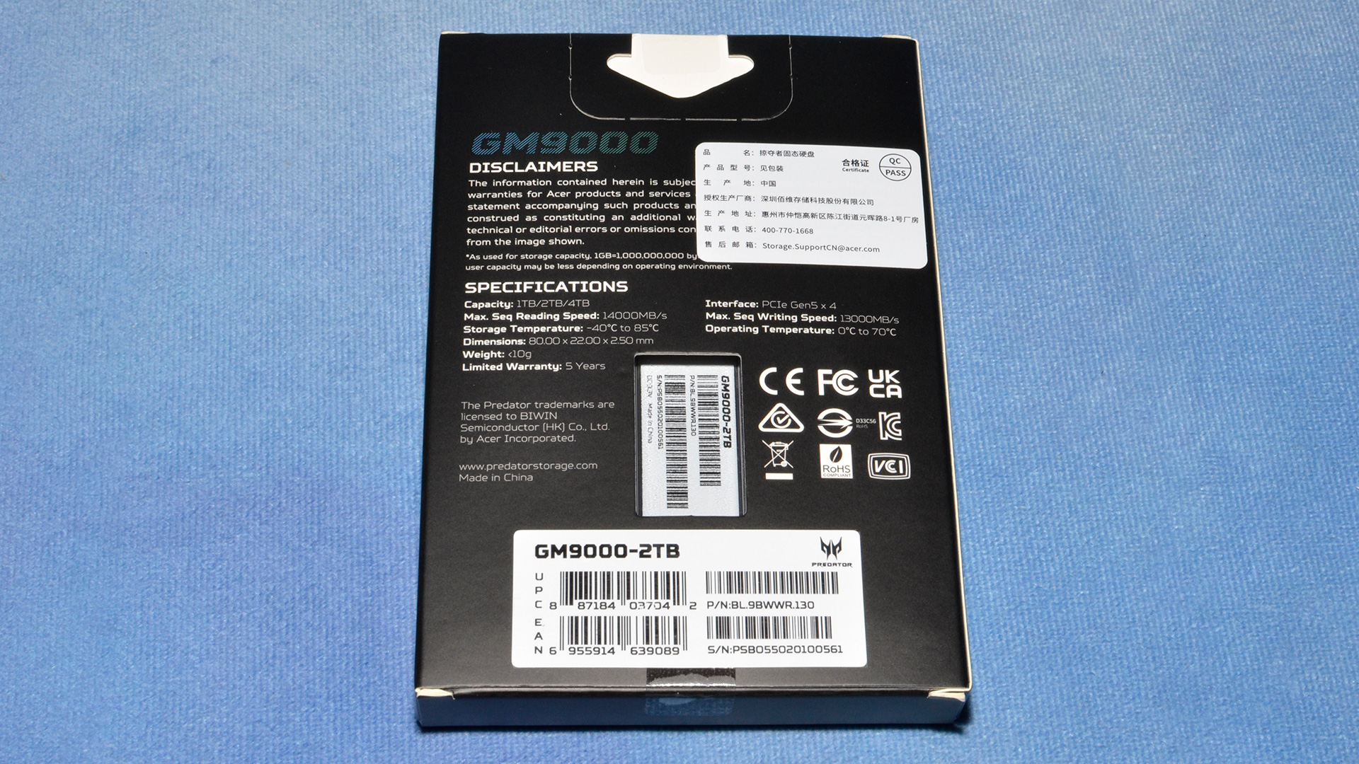 Acer Predator GM9000 2TB SSD