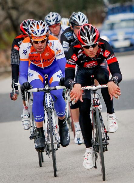 Andrey Amador (Caisse d'Epargne) leading the breakaway.