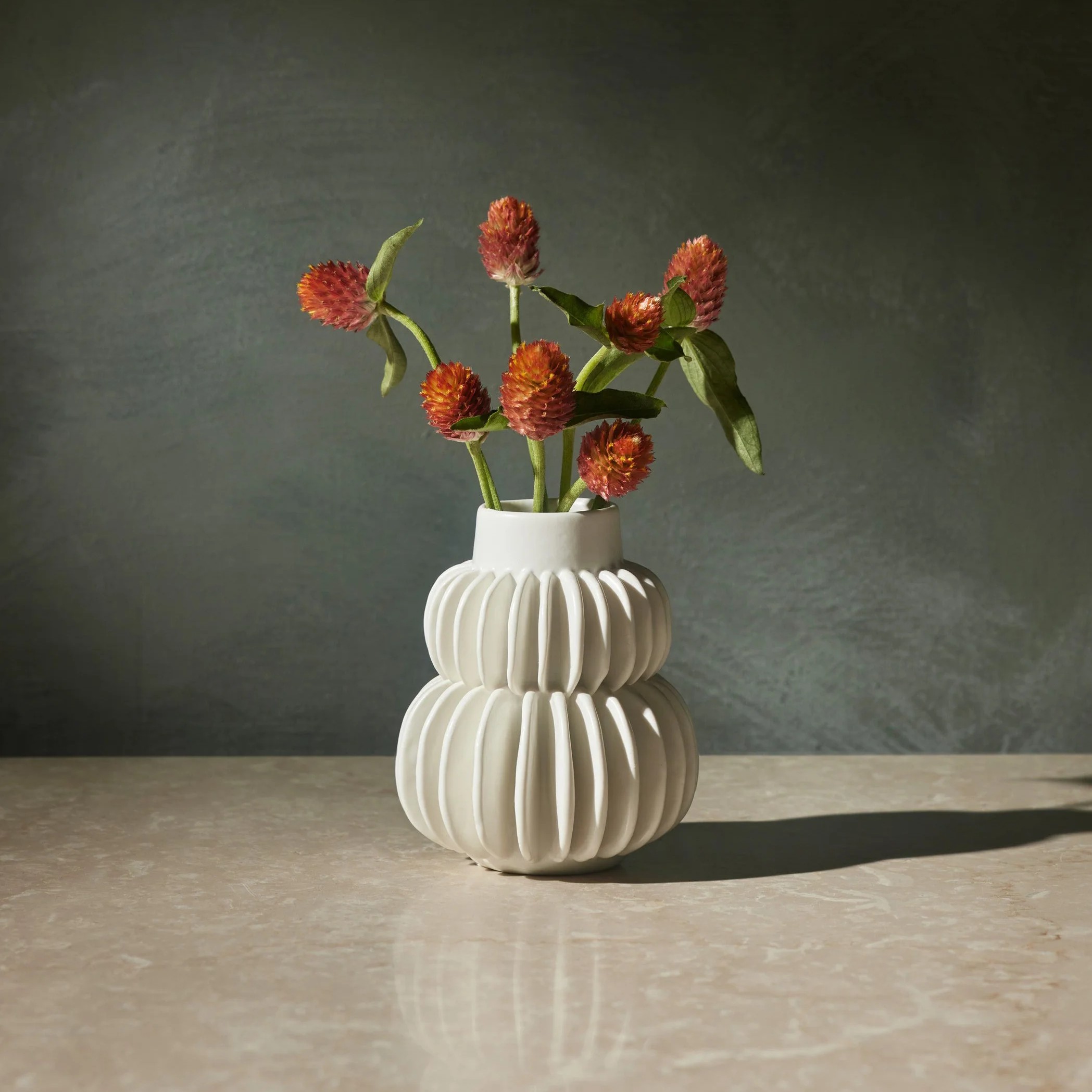 Beige decorative vase
