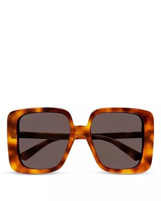 Gucci 80s Monocolor Butterfly Sunglasses, 55mm