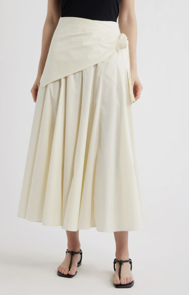 MANGO, Falda Milos Faux Wrap Cotton Skirt (Was $100)
