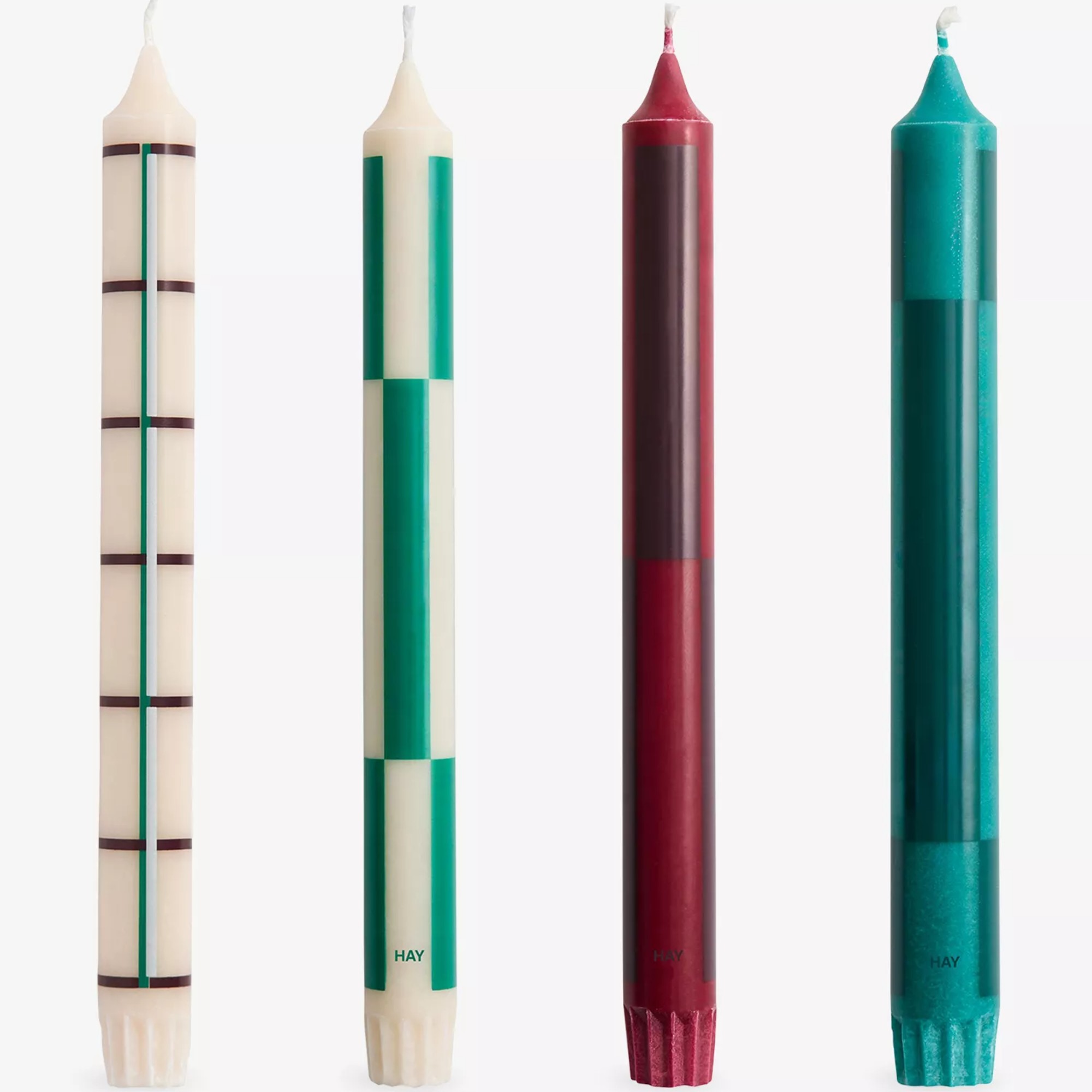 HAY Pattern Set of Four Wax Candles 24cm