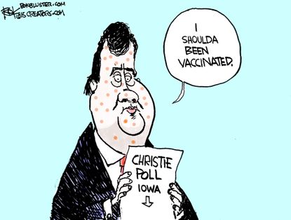 Political cartoon U.S. Chris Christie Vaccine
