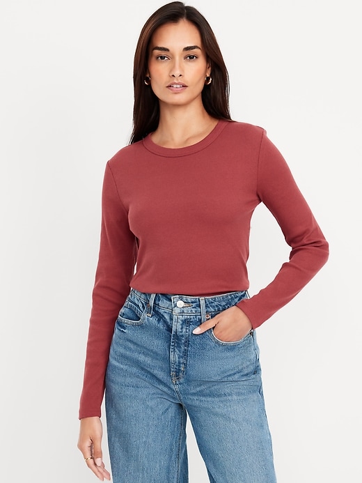 Snug Long-Sleeve Crew-Neck T-Shirt