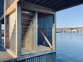 Norway bathing installations by rintala eggertsson exterior close up