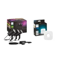 Philips Hue Lily Outdoor Spotlight (3 pack) and Hue Bridge: was £369.99, now £279.00 at John Lewis (save £90)