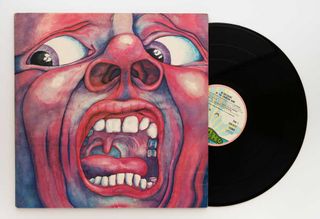 A vinyl copy of King Crimson's In The Court Of The Crimson King