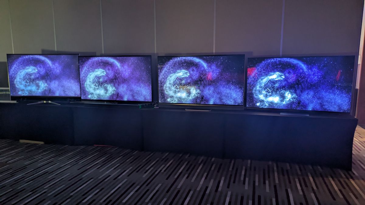 TCL TVs from 2016 - 2025 showing a night time scene from Life of Pi