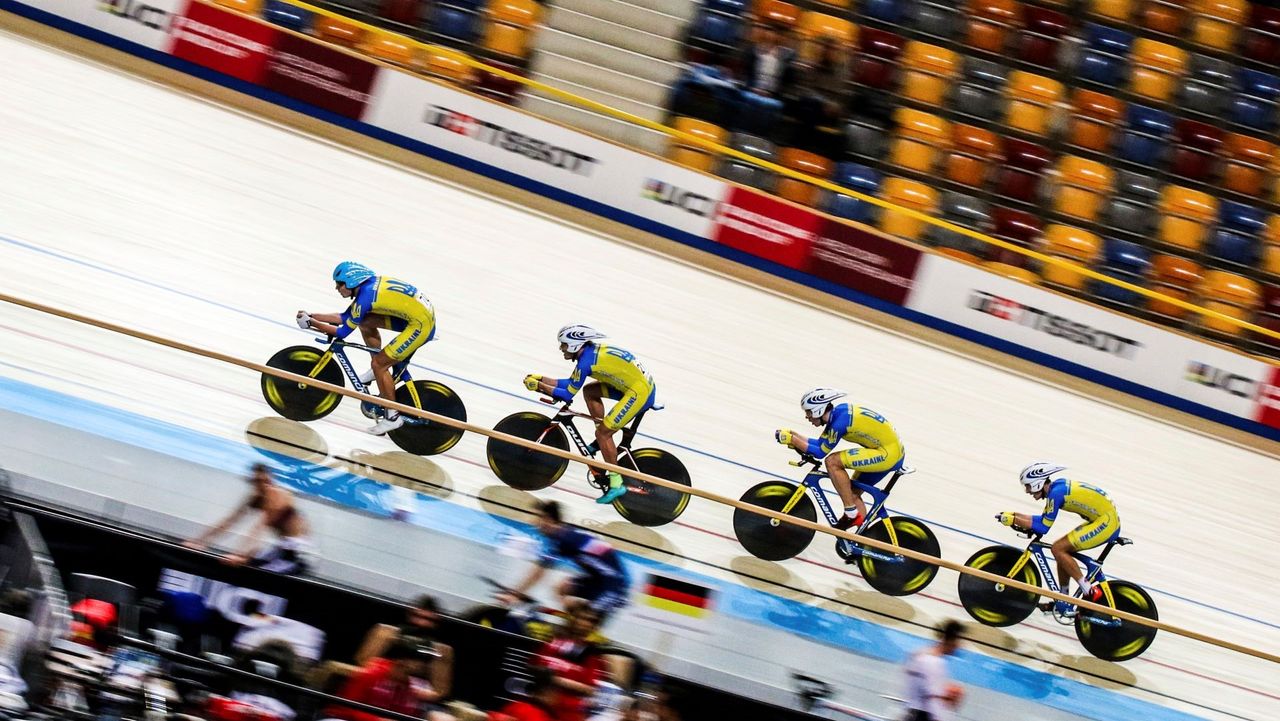 Ukrainian track cyclists