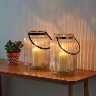 Aldi glass lanterns
