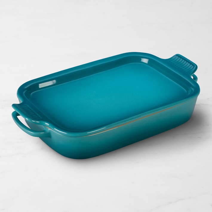 Le Creuset Stoneware Rectangular Baker With Platter Lid, 2 3/4 Qt., Caribbean