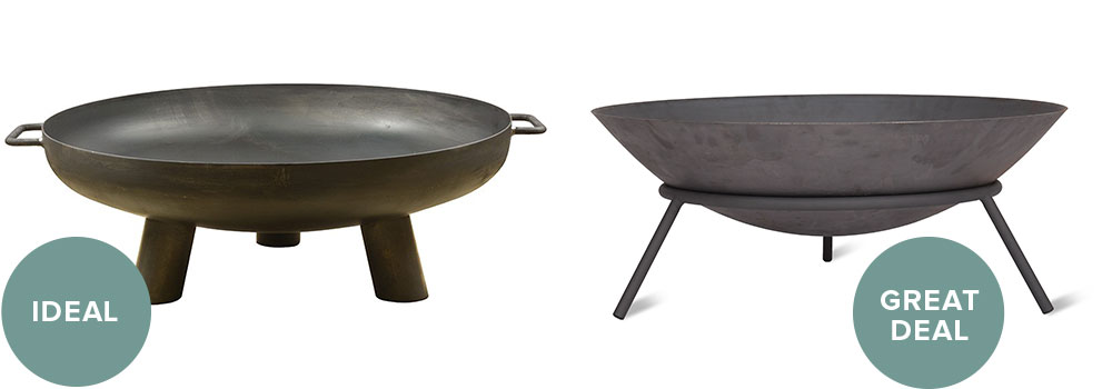 cast iron and steel fire pit
