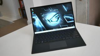Asus ROG Flow Z13, one of the best lightweight laptops, on a desk