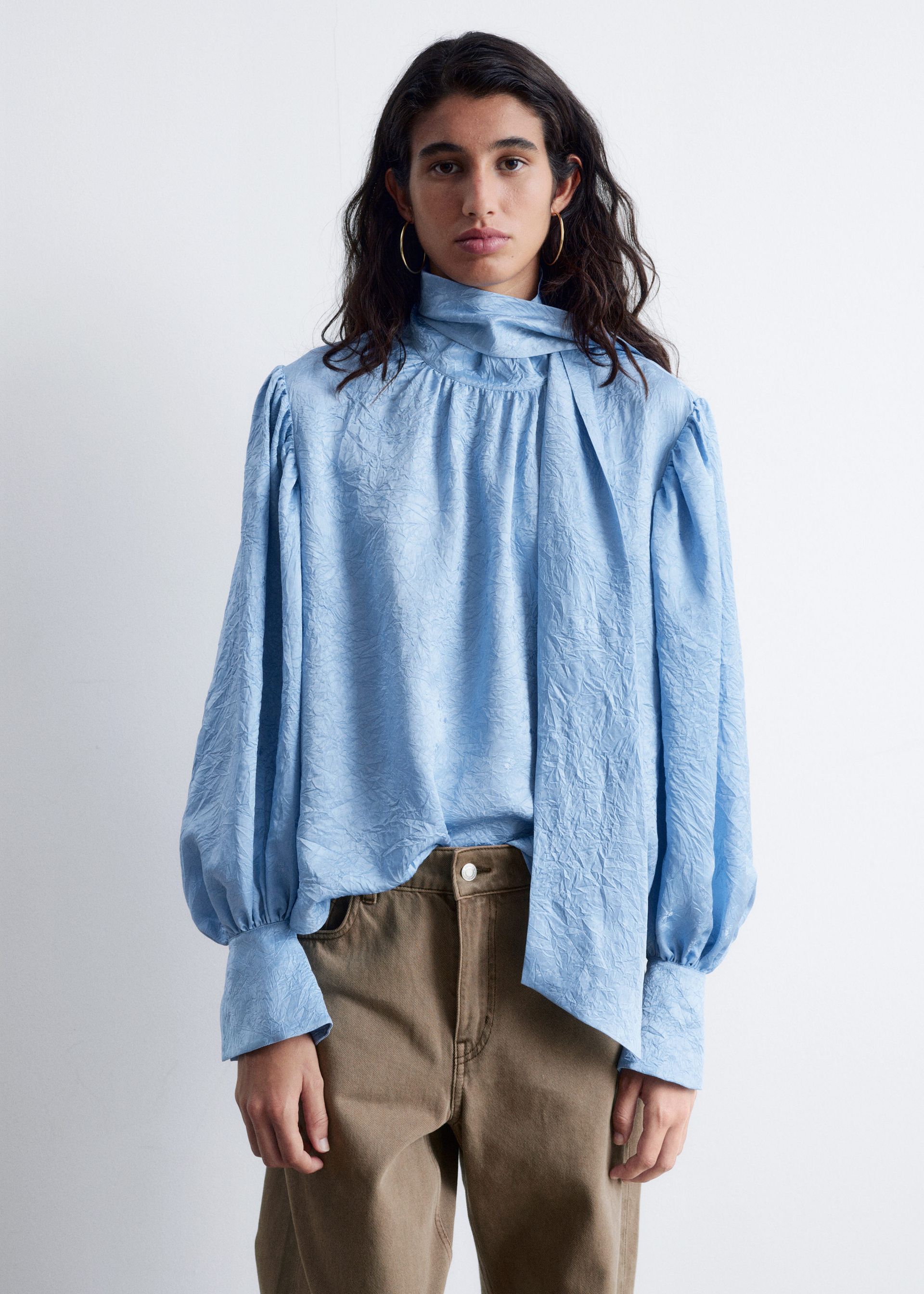 Bow-Collar Blouse