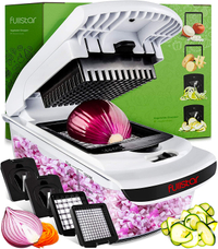 Fullstar Vegetable Chopper: $39.99 $28.49 at Amazon
Another popular white elephant gift is the Fullstar vegetable chopper, which has over 60,000 positive reviews and was a best-seller at this year's Black Friday sale. You can chop your favorite veggies in a flash with the four interchangeable blades that allow you to julienne, chop, and slice vegetables.&nbsp;Today's deal from Amazon brings the price down to just $28.49. Arrives before Christmas