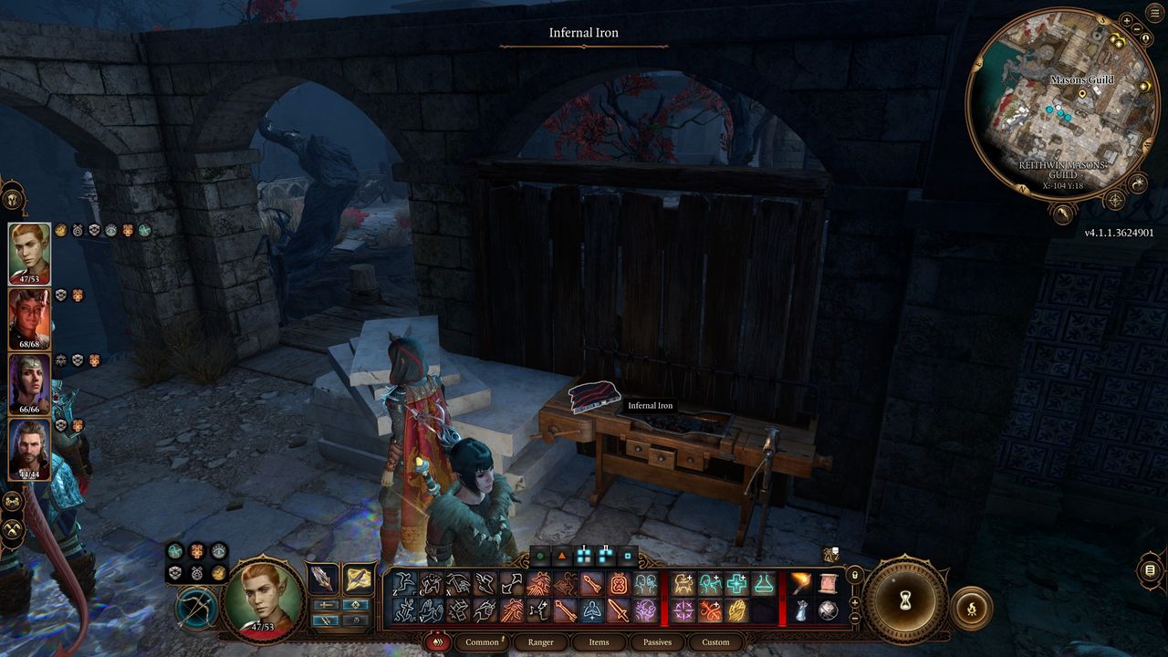 Baldur's Gate 3 Infernal Iron in Mason's Guild