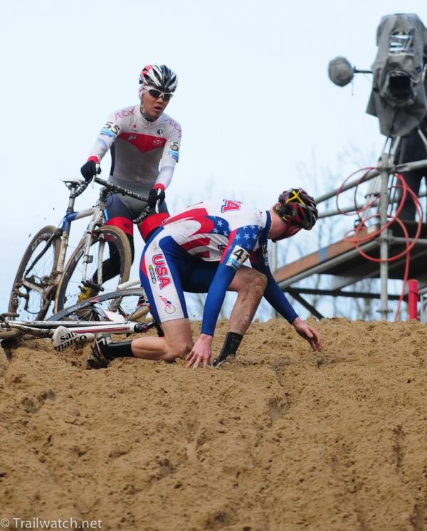 Owen Logan (USA) had his crash documented on live TV