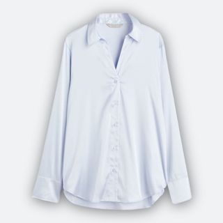 H&M v neck silky blouse