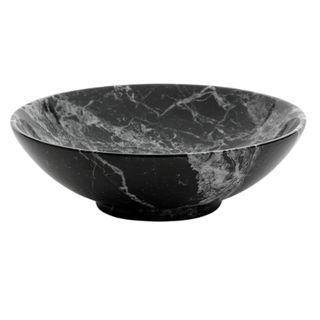 Small Black Marble Fruit Bowl