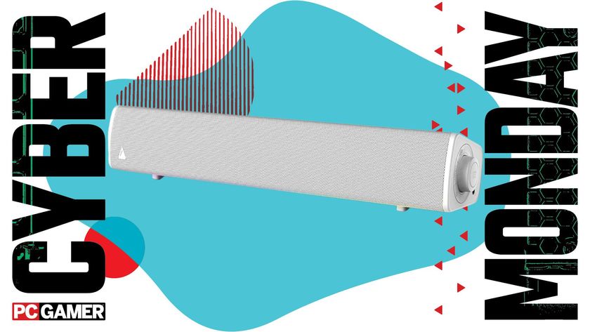 Creative Sound Blaster GS3 on a blue Cyber Monday background