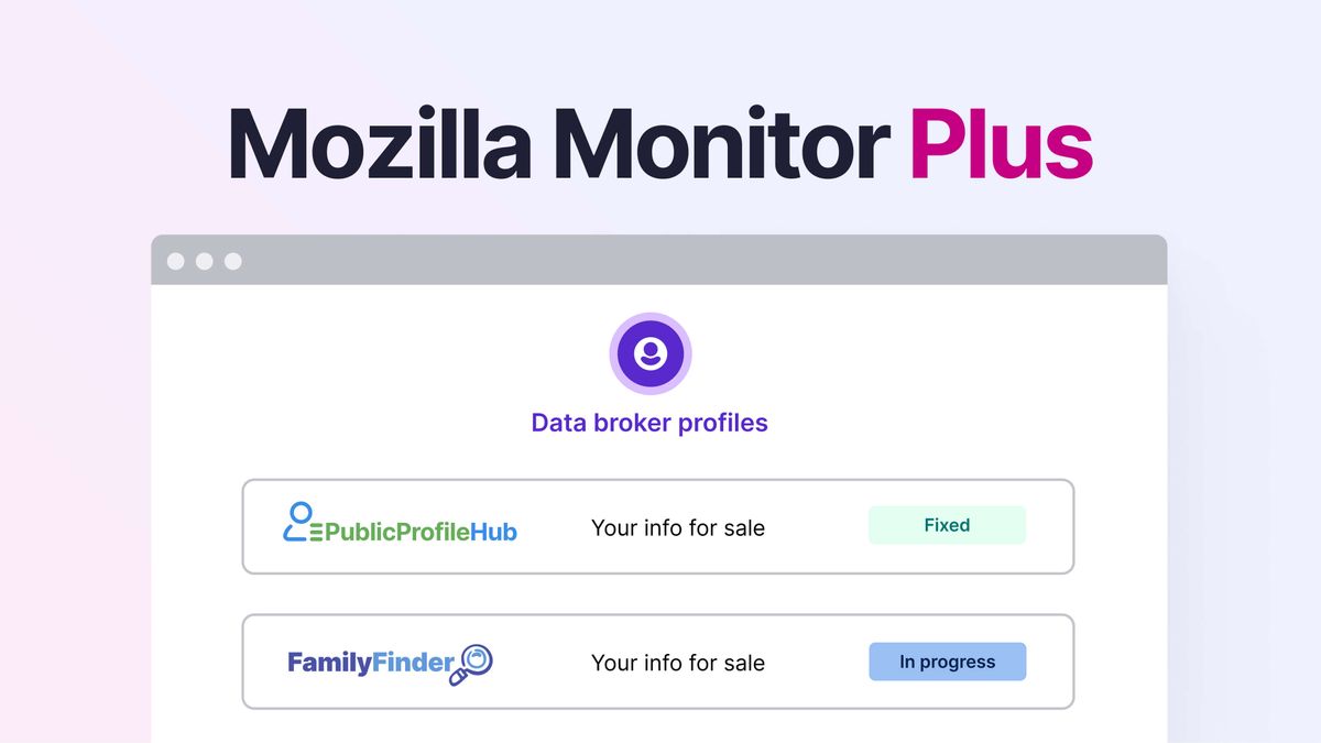 Mozilla Monitor Plus lets you take control over your data