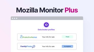 Promo image for Mozilla Monitor Plus, user data scan and removal tool for Firefox