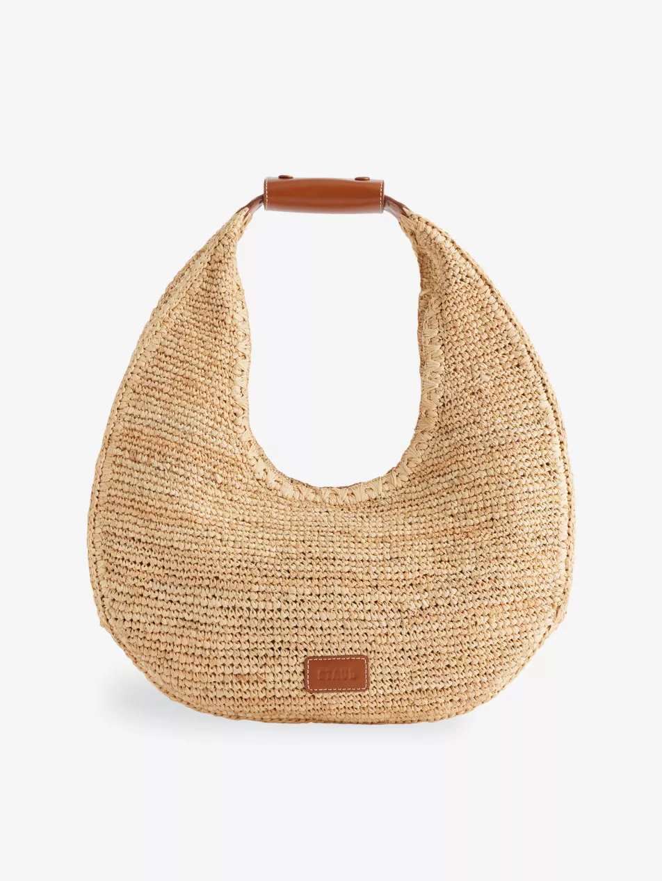 Moon Raffia Tote Bag