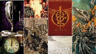 A collage of Lamb Of God album covers