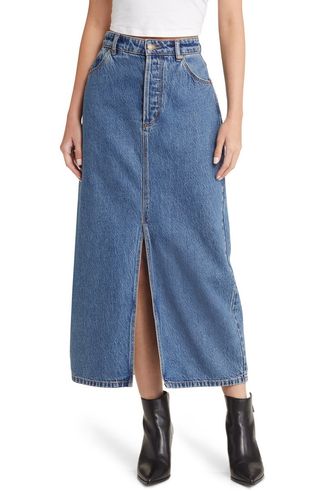 Chicago Denim Maxi Skirt