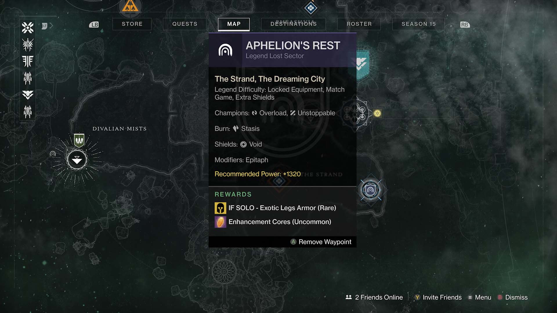 Destiny 2 Legend Lost Sector Aphelion's Rest