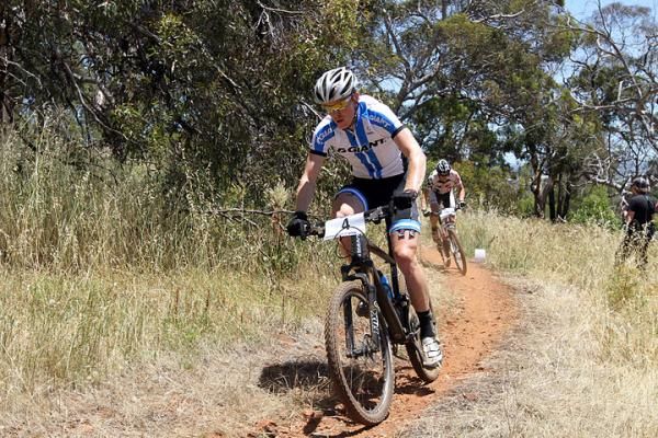 Josh Carlson in third in the elite men's race