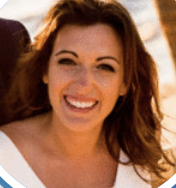 woman with long brown hair smiling
