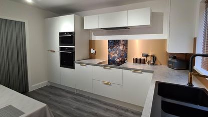 kitchen makeover with modern white kitchen 