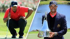 Tiger Woods with a goatee at the 2013 Arnold Palmer Invitational and the 2013 Players Championship
