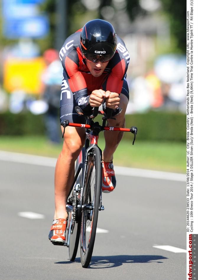 A sock-less Silvan Dillier (BMC)