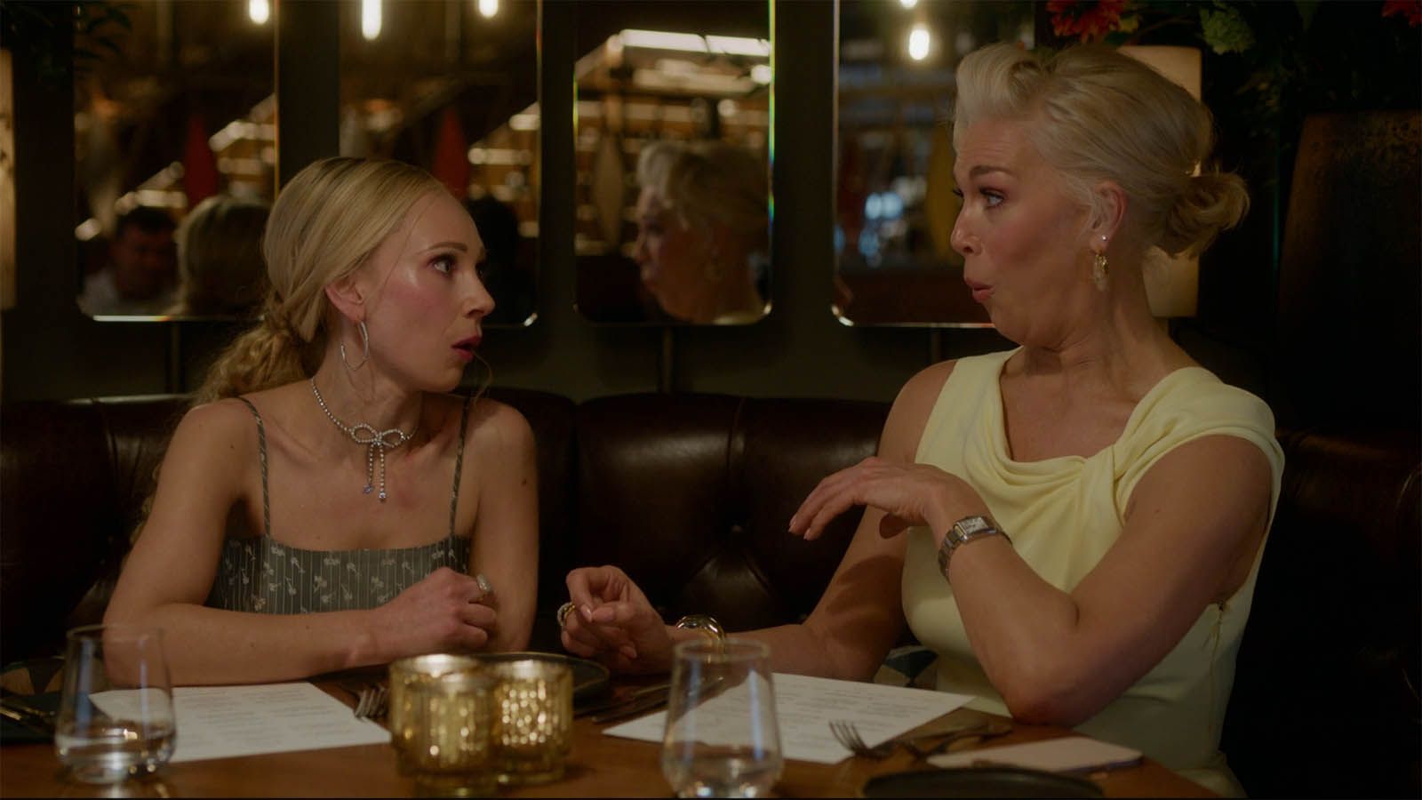 Keeley and Rebecca looking at each other in Ted Lasso season 4 episode 9