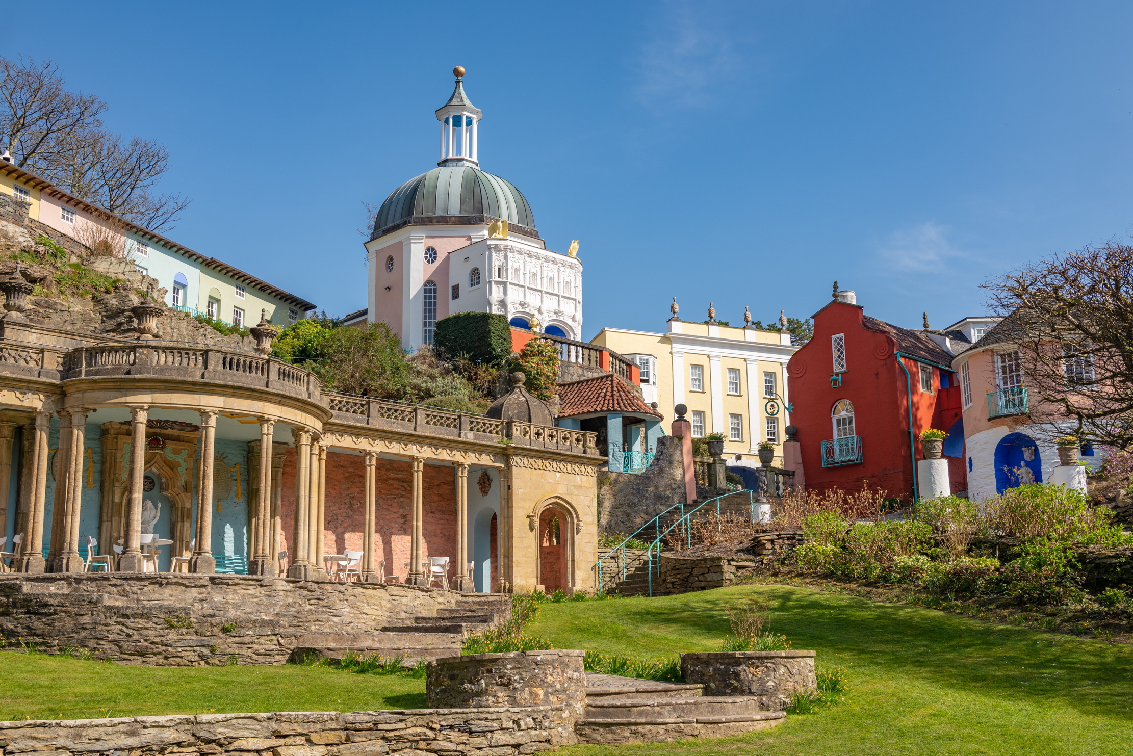 Clough William-Ellis&#039;s Italianate town of Portmeirion in north Wales.