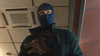 Bullseye masked up and ready for a fight in Daredevil: Born Again season 2