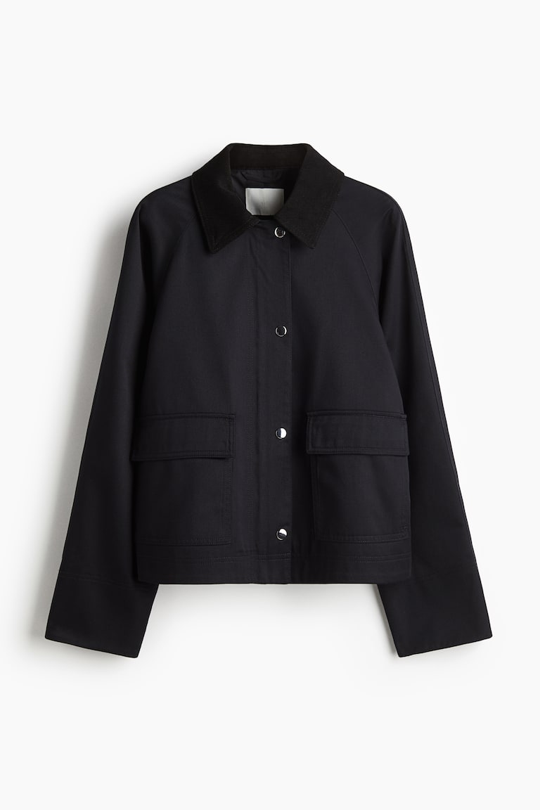 Jacket With Corduroy Collar