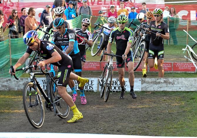Tim Johnson (Cannondale) looked competitive early in the race but dropped out for an unknown reason