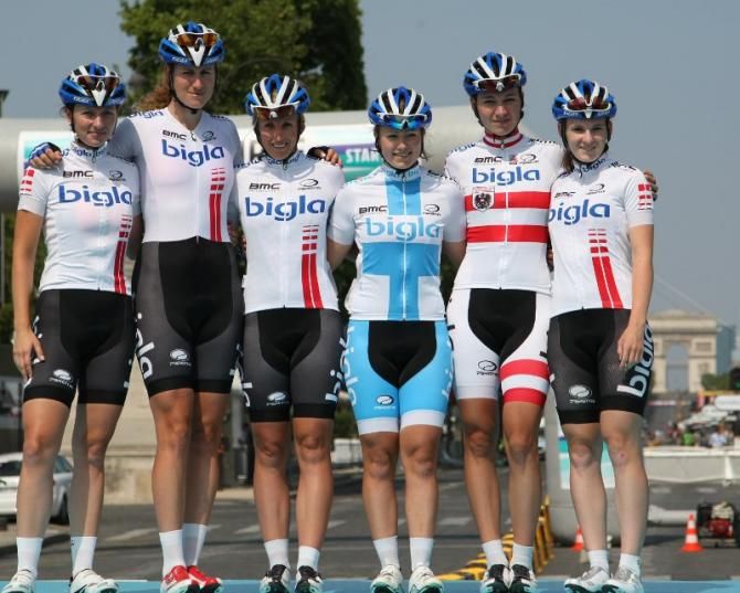 The Bigla Cycling Team at La Course