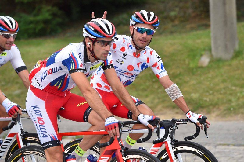 Joaquim Rodriguez (Katusha) having fun