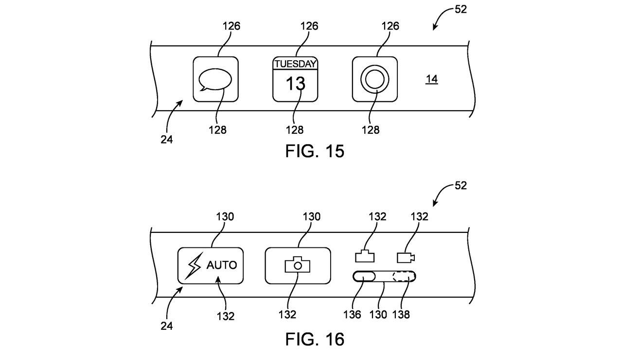 Apple patent showing a side-mounted iPhone display