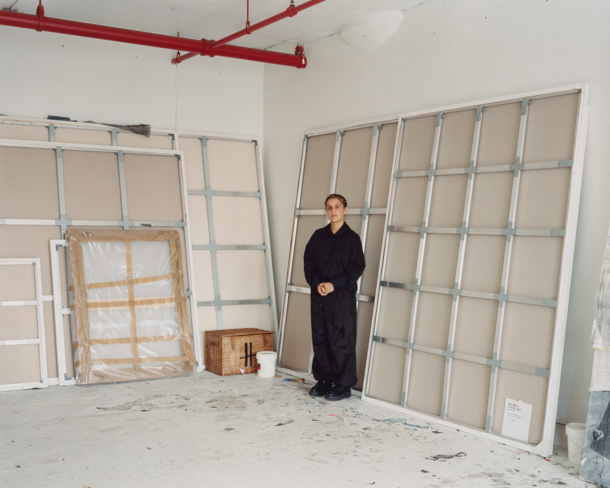 New York-based Colombian artist María Berrío photographed in her Brooklyn studio in August